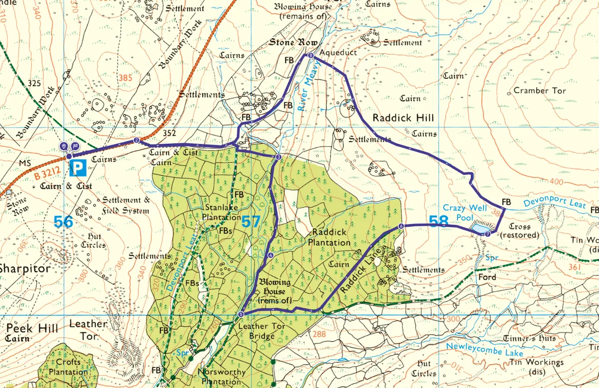 Dartmoor Potato Cave map