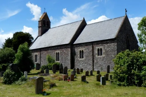 Llangynidr church on a sunny day