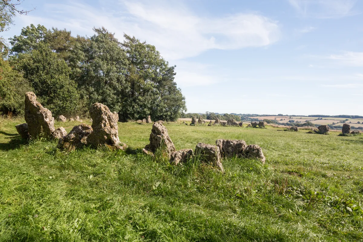 Rollright Stones stone circle in the Cotswolds