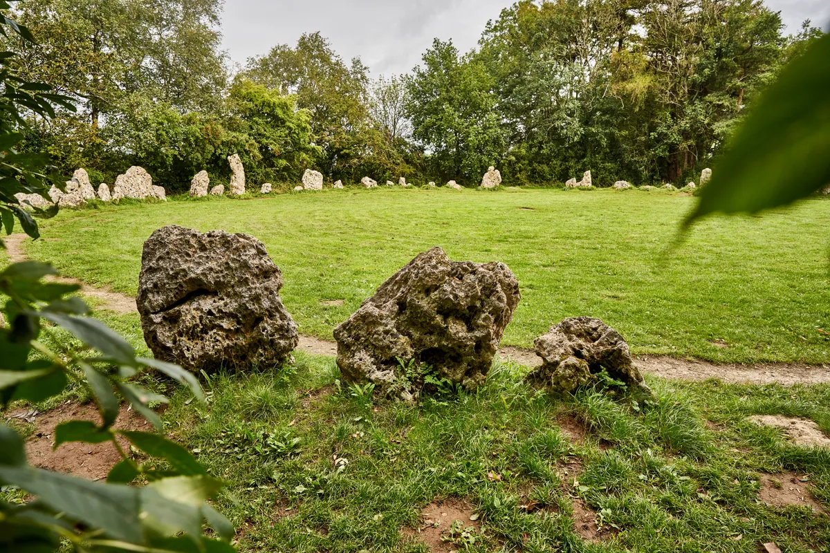 Rollright Stones on a cloudy day