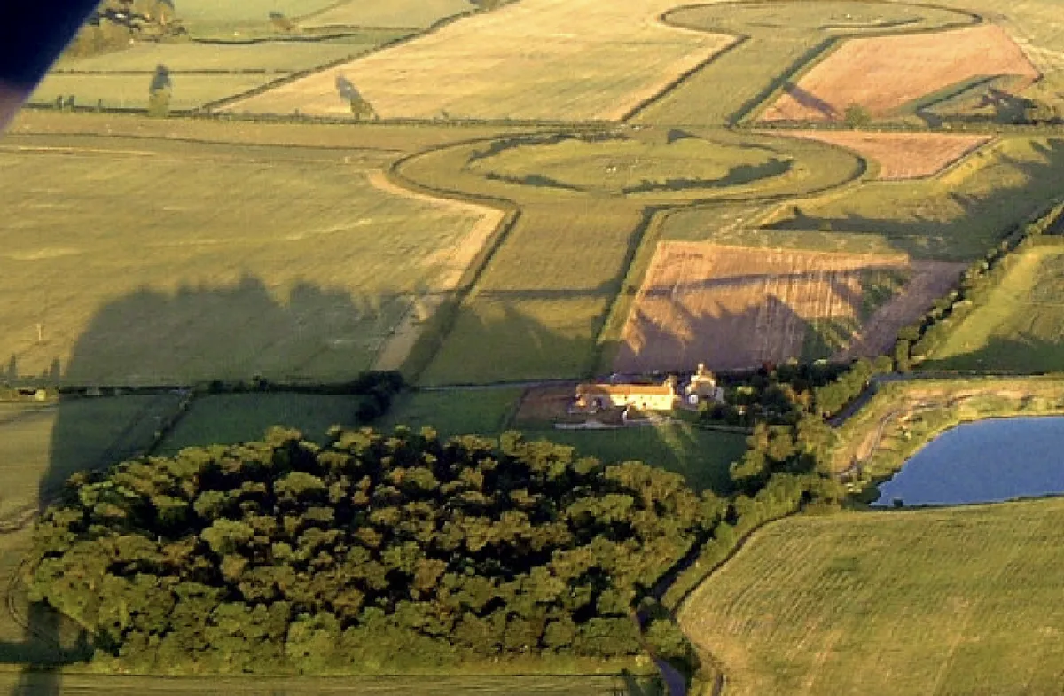 Thornborough Henges seen from the air