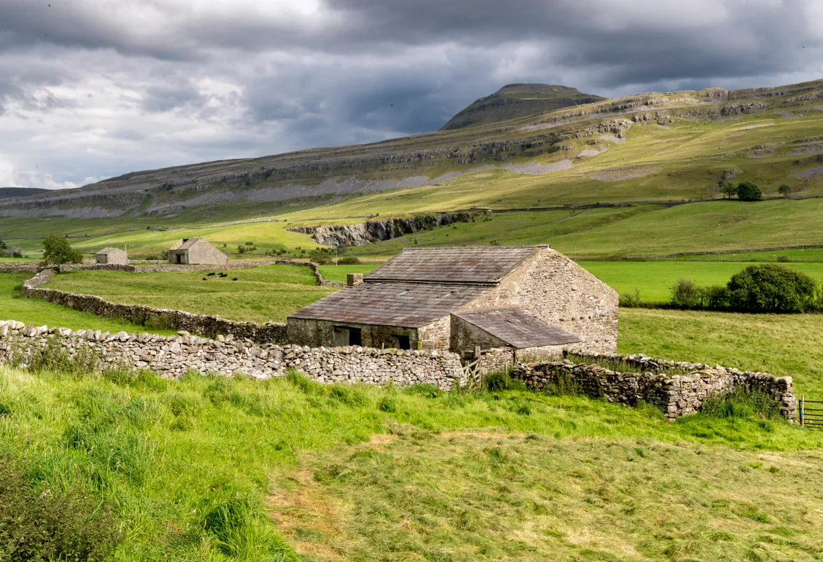 A cloudy day over Ingleborough in the Yorkshire Dales