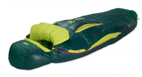 Green sleeping bag 