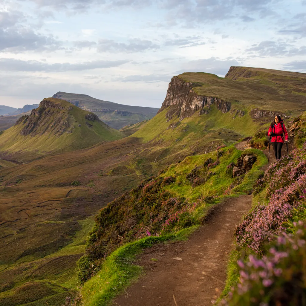 Walker on The Quiraing on the Isle of Skye