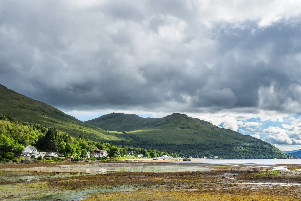 Arrochar and Loch Long on a cloudy day