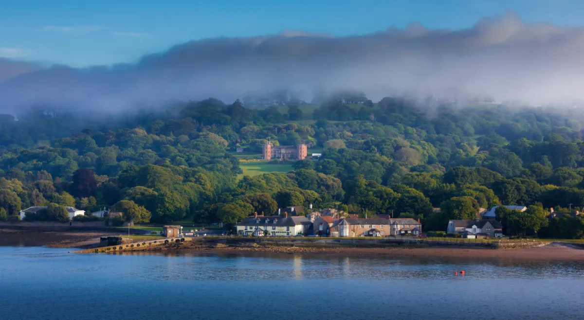 The mist rolls into Plymouth Sound from East Cornwall