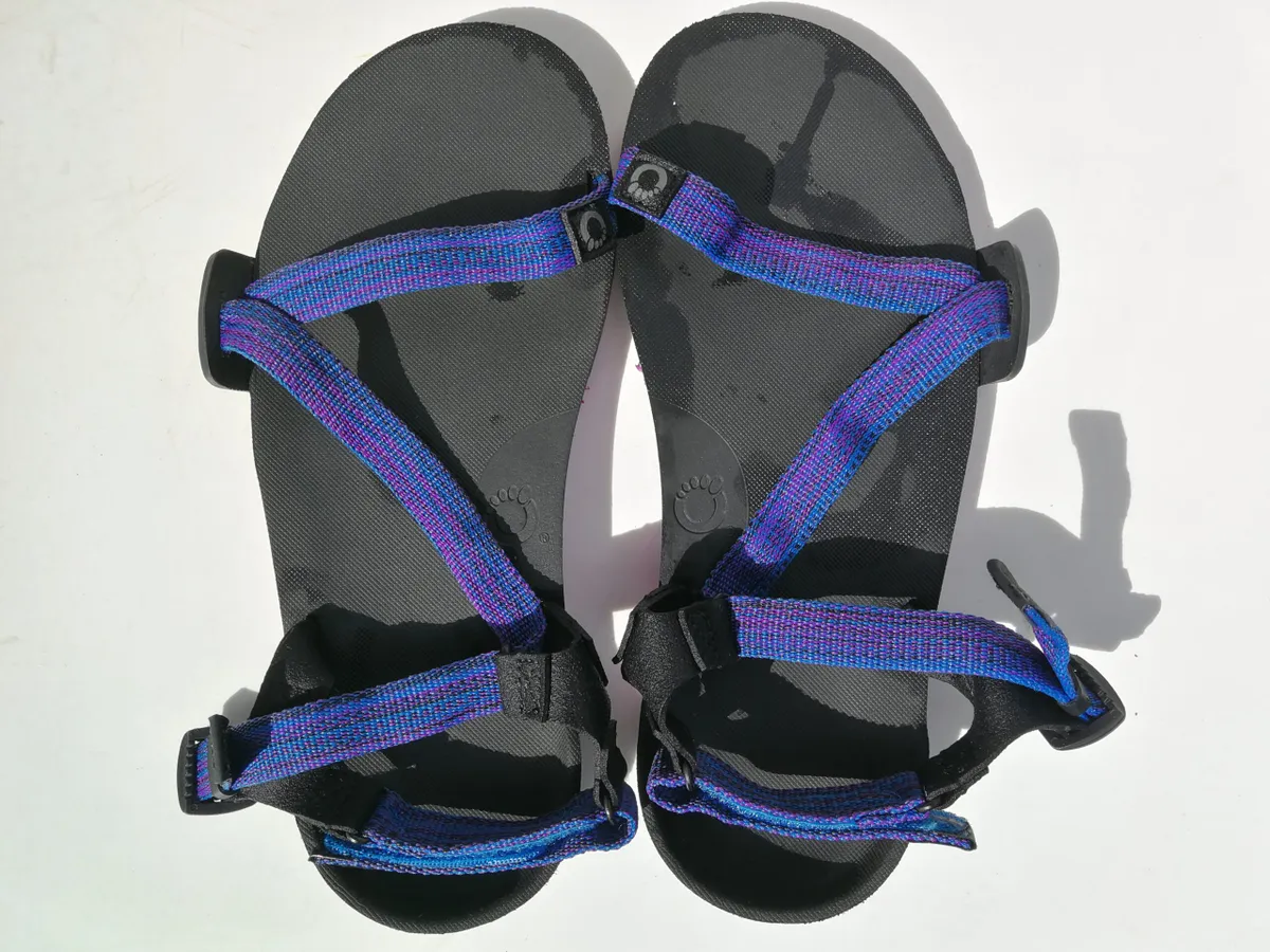Purple walking sandals 