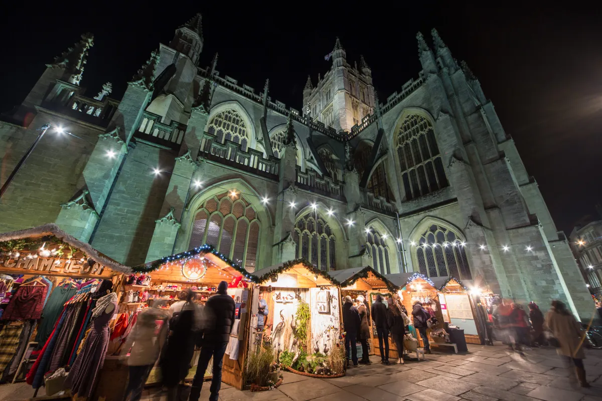 Shoppers visit Bath Christmas Market