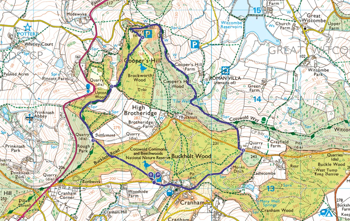 Cooper's Hill map