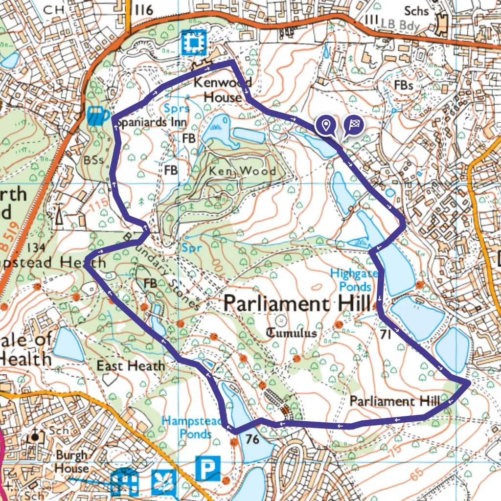 Hampstead Heath map