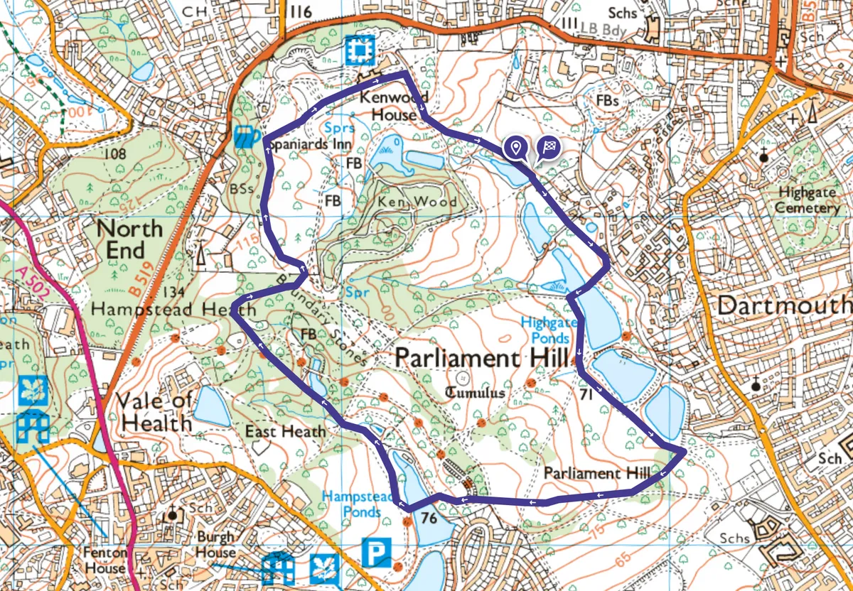 Hampstead Heath map