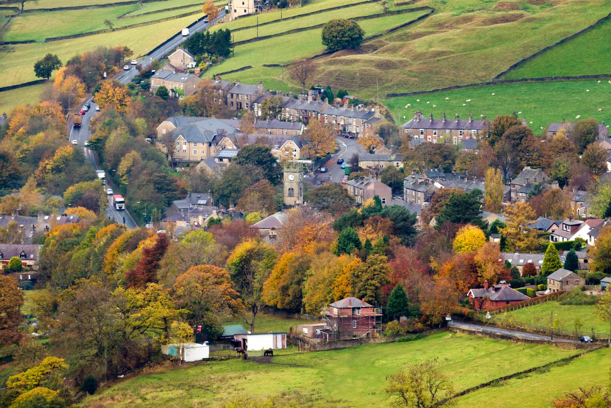 The village of Hayfield in the Peak District National