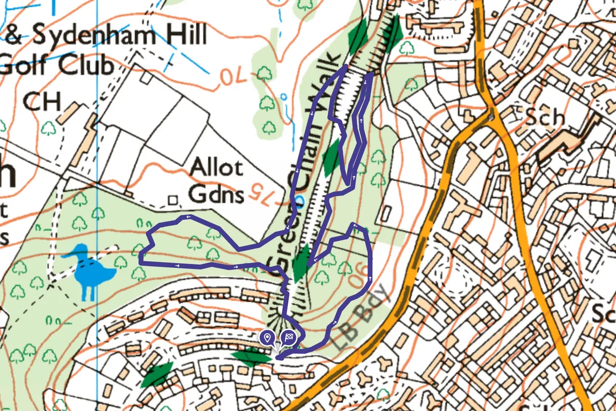 Sydenham Hill Wood map