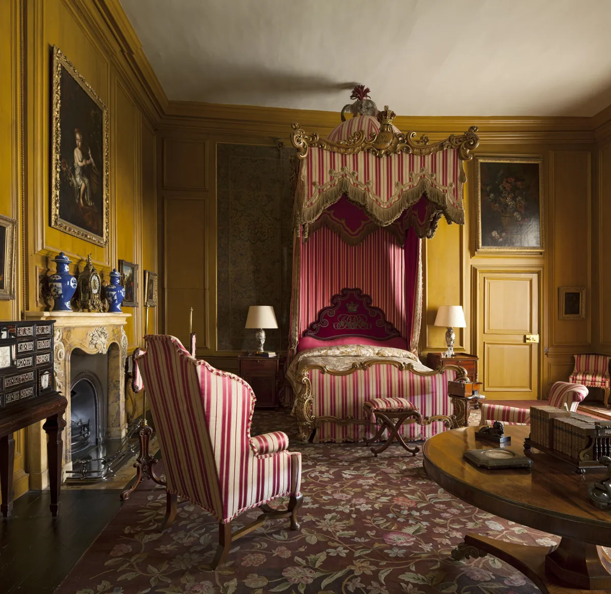The Queen's Bedroom at Belton House, Lincolnshire.