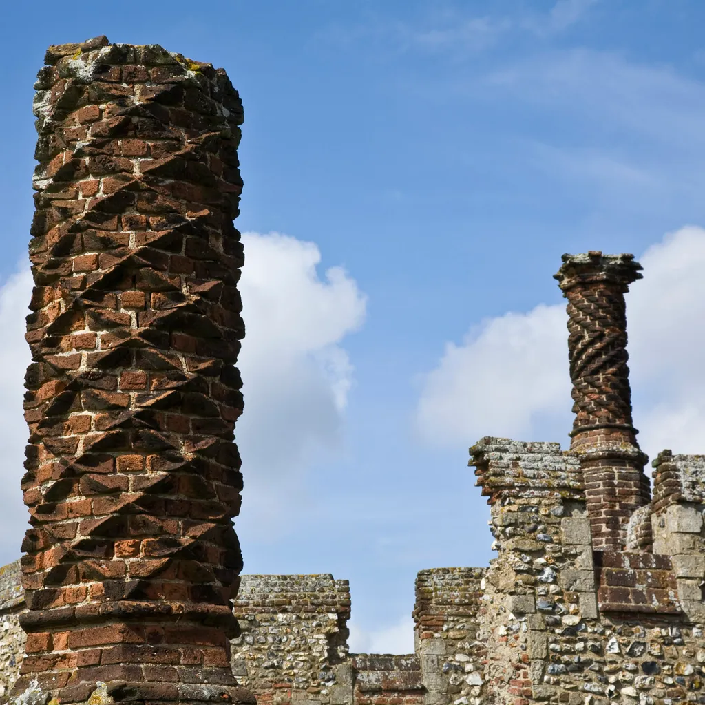 Framlingham Castle Tudor chimneys
