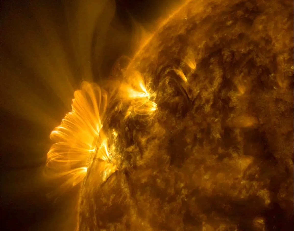 A coronal mass ejection captured by NASA's Solar Dynamics Observatory. Credit: Solar Dynamics Observatory, NASA.