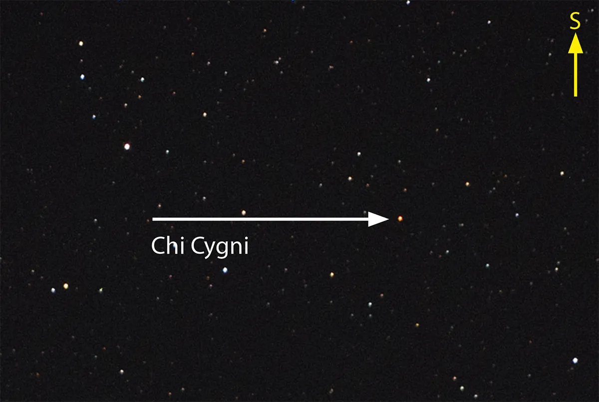 Chi Cygni can reach a brightness of mag.  3.5