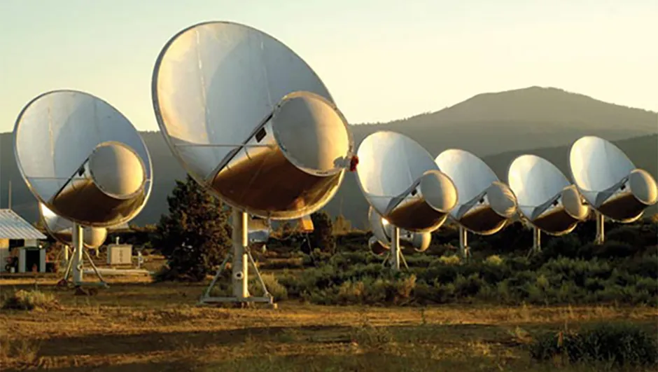 The Search for Extra-Terrestrial Intelligence is concerned with looking for artificial signals from deep space. Credit: SETI Institute