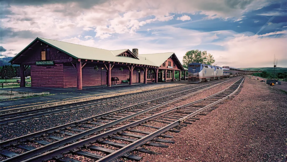 Amtrak's Empire Builder will whisk you to the edge of the eclipse path. © Amtrak