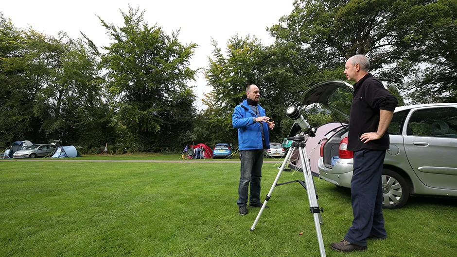 There was even time for a spot of solar viewing at AstroCamp. Credit: Jamie Carter