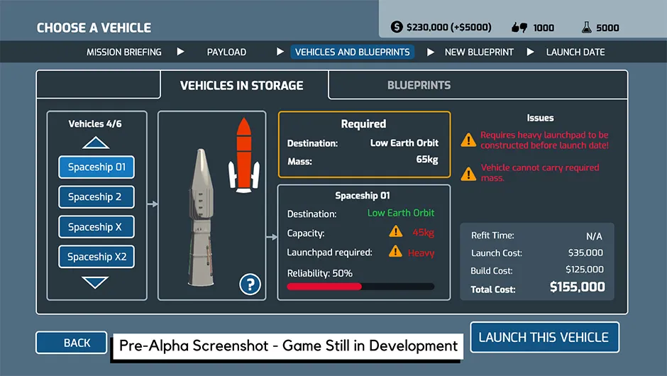 Tweak your rocket build Credit: Auroch Digital