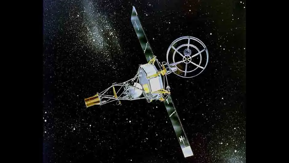 An illustration of Mariner 2. The spacecraft made history as it flew 35,000km from Venus on 14 December 1962. Credit: NASA/JPL-Caltech