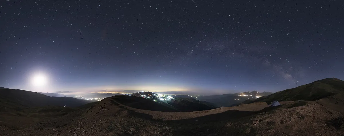 Milky Way Rising over Filband by Amir Shahcheraghian, Amol, Iran. Equipment: Canon 6D, 14mm f/2.8 samyang lens.