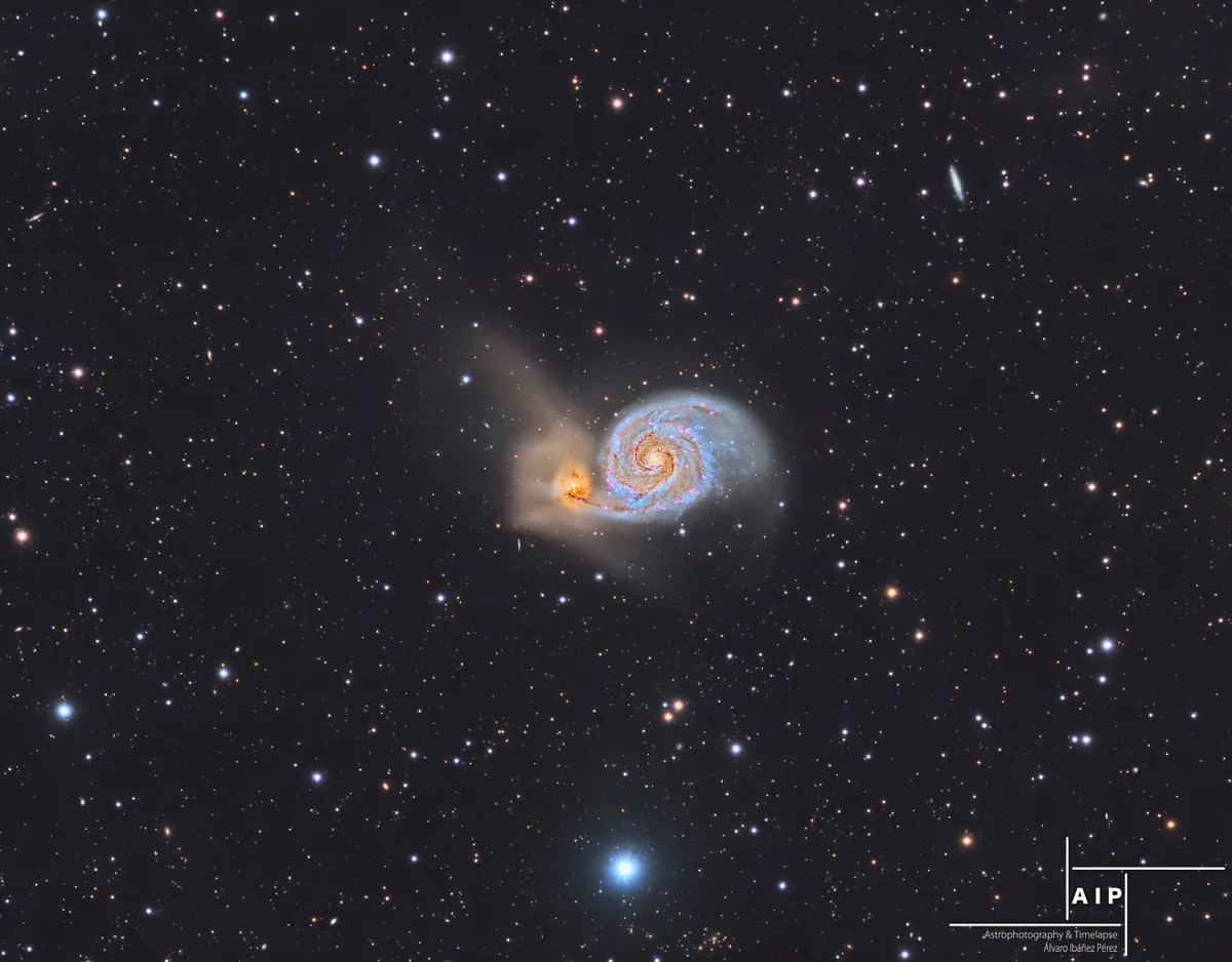 M51 - Whirlpool Galaxy by Álvaro Ibáñez Pérez, Nerpio, Spain.
