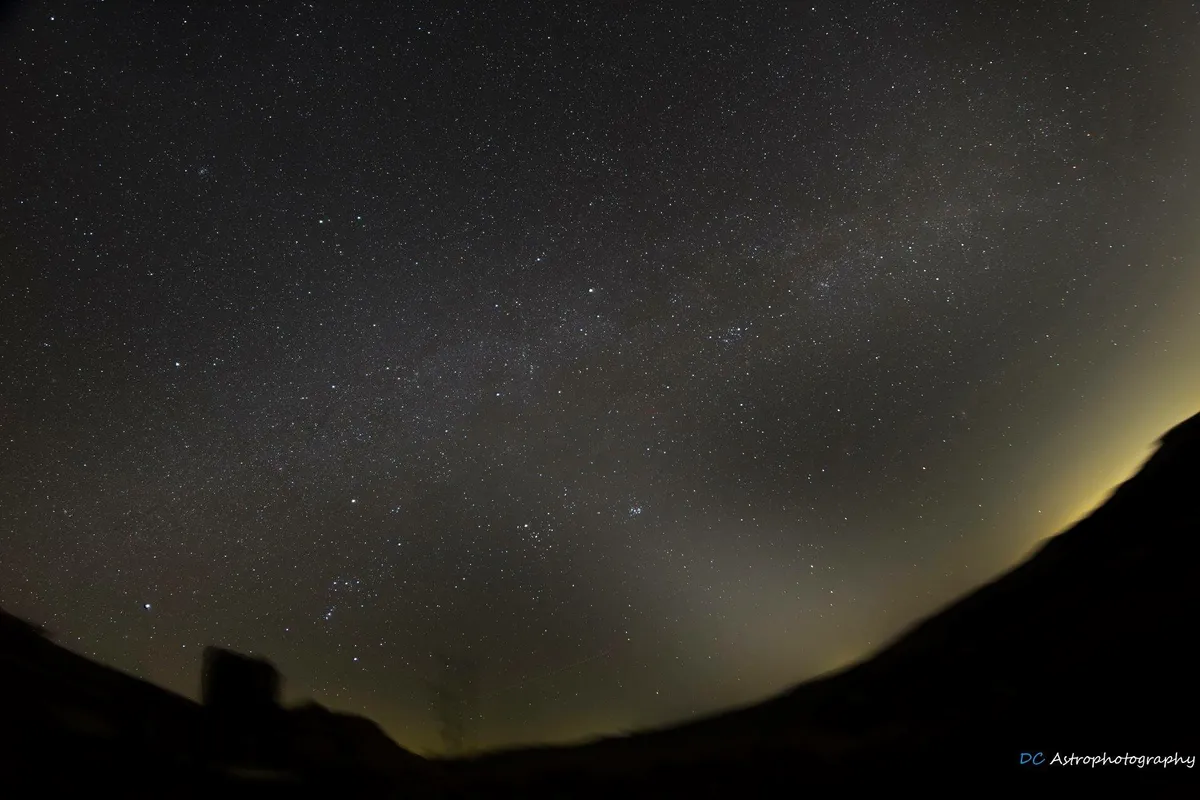 Zodiacal Light & the Milky Way by Daniel Cameron, Scottish Dark Sky Observatory, Scotland, UK. Equipment: Canon EOS 60Da, Samyang 8mm f/2.8 Lens, SkyWatcher Star Adventurer mount