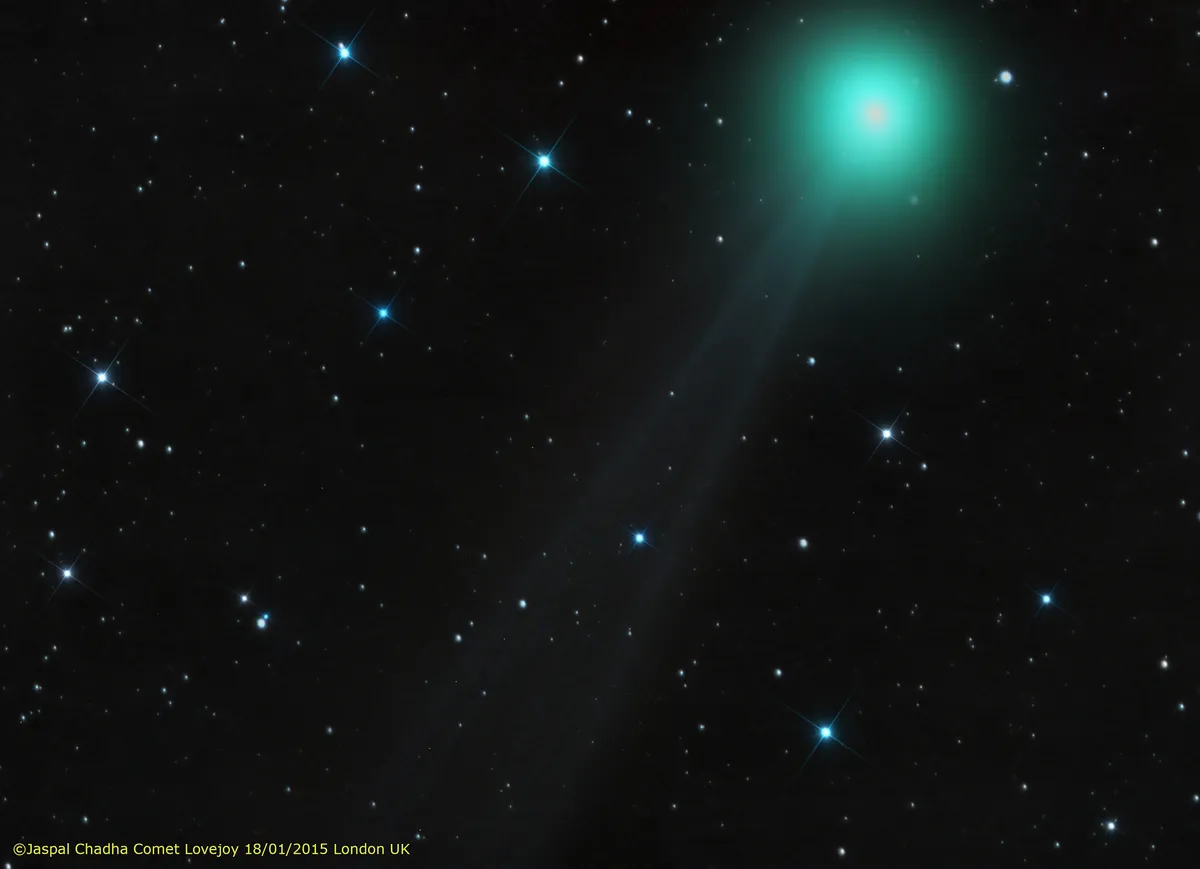Comet Lovejoy 2014 by Jaspal Chadha, London, UK. Equipment: Skywatcher Espirt 100ED, QSI 690CCD