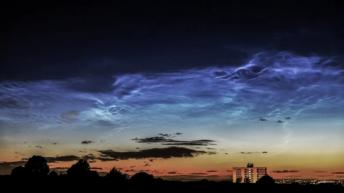 Noctilucent Clouds by Owen Lowery, Gateshead Tyne & Wear, UK. Equipment: Fuji XE2.