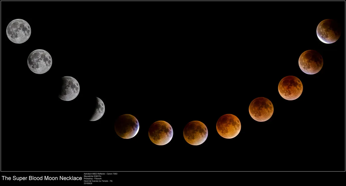 Lunar Eclipse (28/09/2015) by David de Cuevas, Treize vents, France.