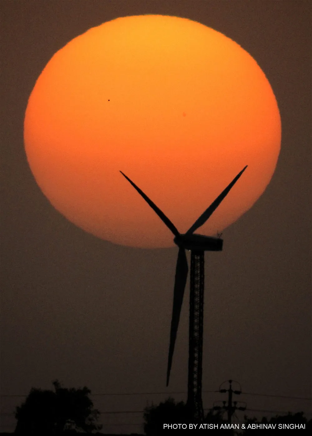 Mercury Transit at Jaisalmer Wind Farm by Abhinav Singhai, Atish Aman, Delhi, India. Equipment: 2000mm focal length