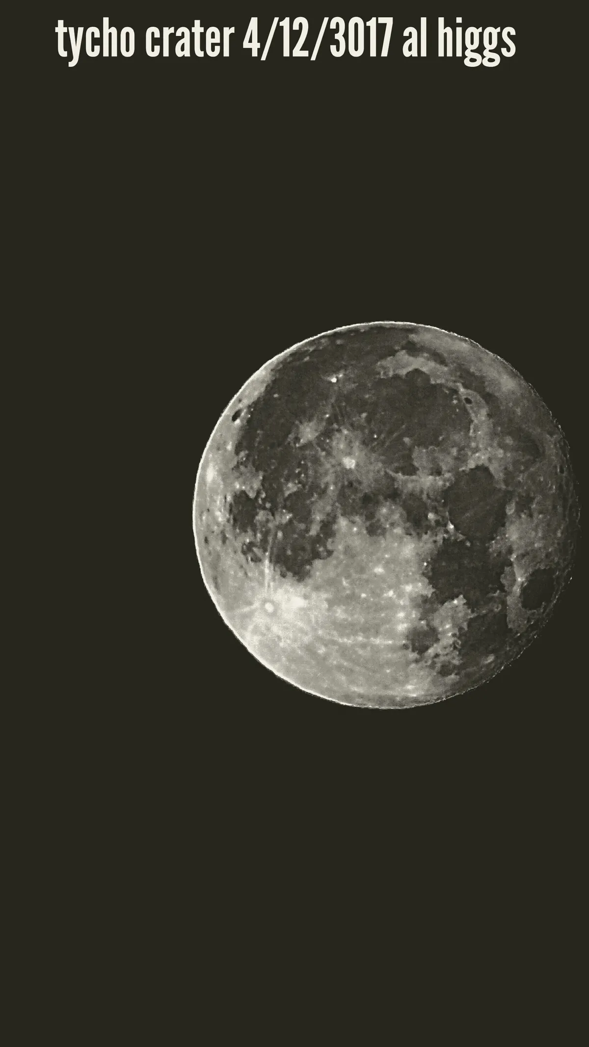 Dark Moon by Alex Higgs, Hessle, E. Yorkshire, UK. Equipment: 20x80 Binoculars, Smartphone.