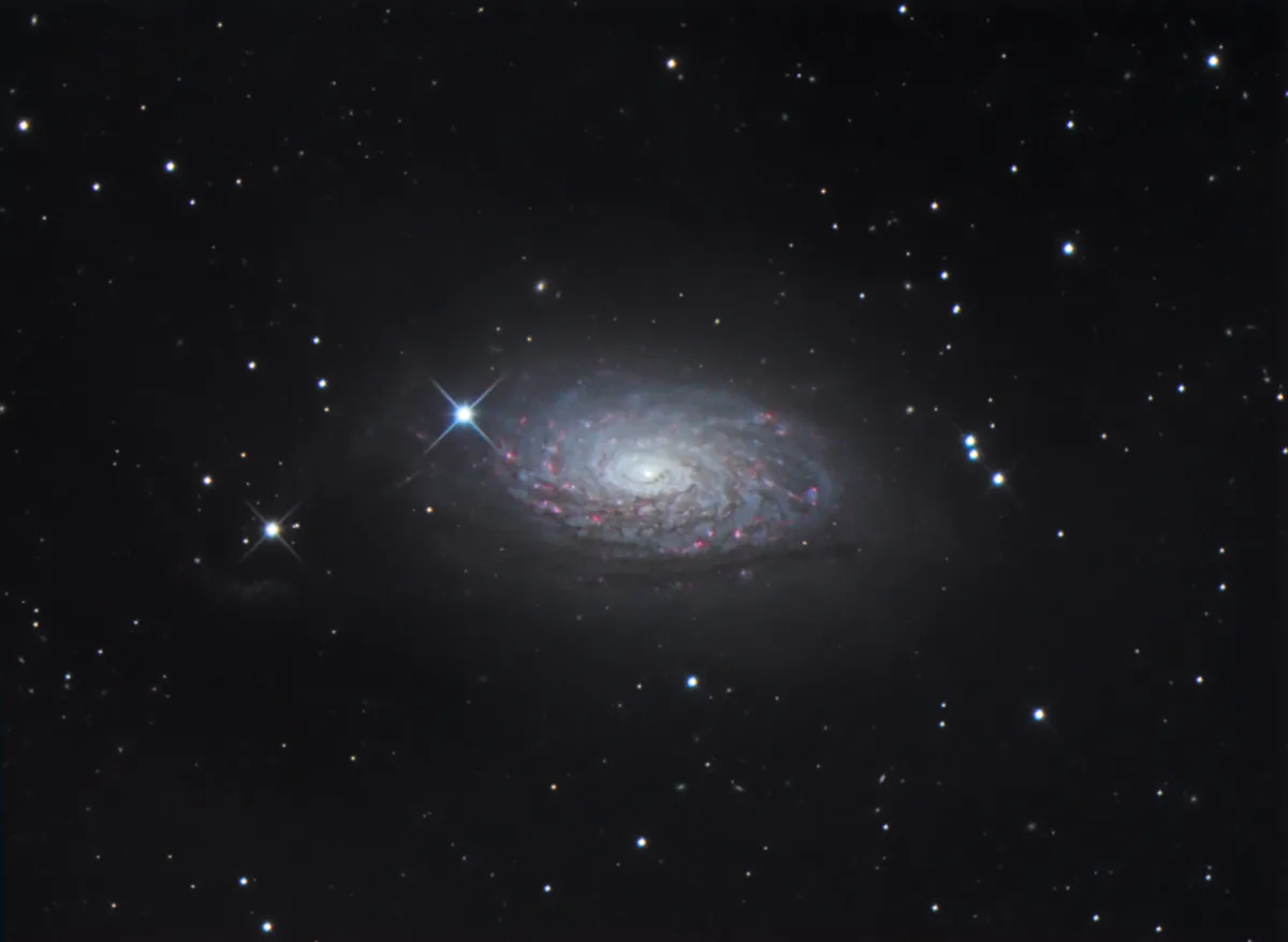Messier 63 - The Sunflower Galaxy by Ian Dunbar, UK. Equipment: Orion Optics VX10, Skywatcher AZ-EQ6-GT, Atik 314L , Baader RGB filters.