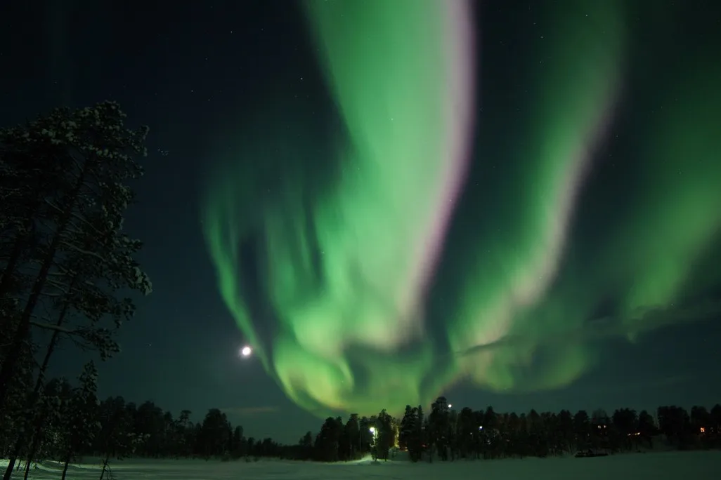 Aurora with planet Venus in North Finland by Richard Jenkinson, Nellim, Finland.
