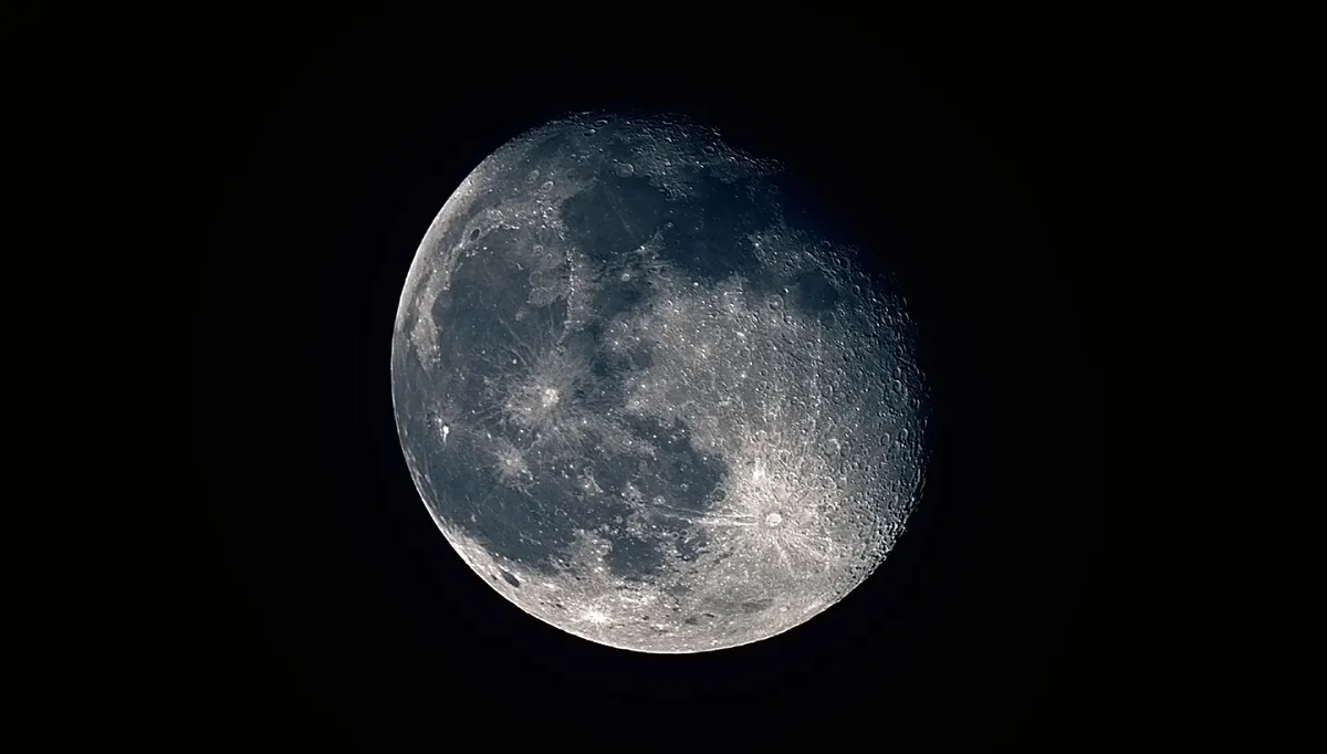90% Full Moon by Danny Lee, Maidstone, Kent, UK. Equipment: Skywatcher Explorer 150p, EQ5 PRO GOTO Mount, Nikon D40.