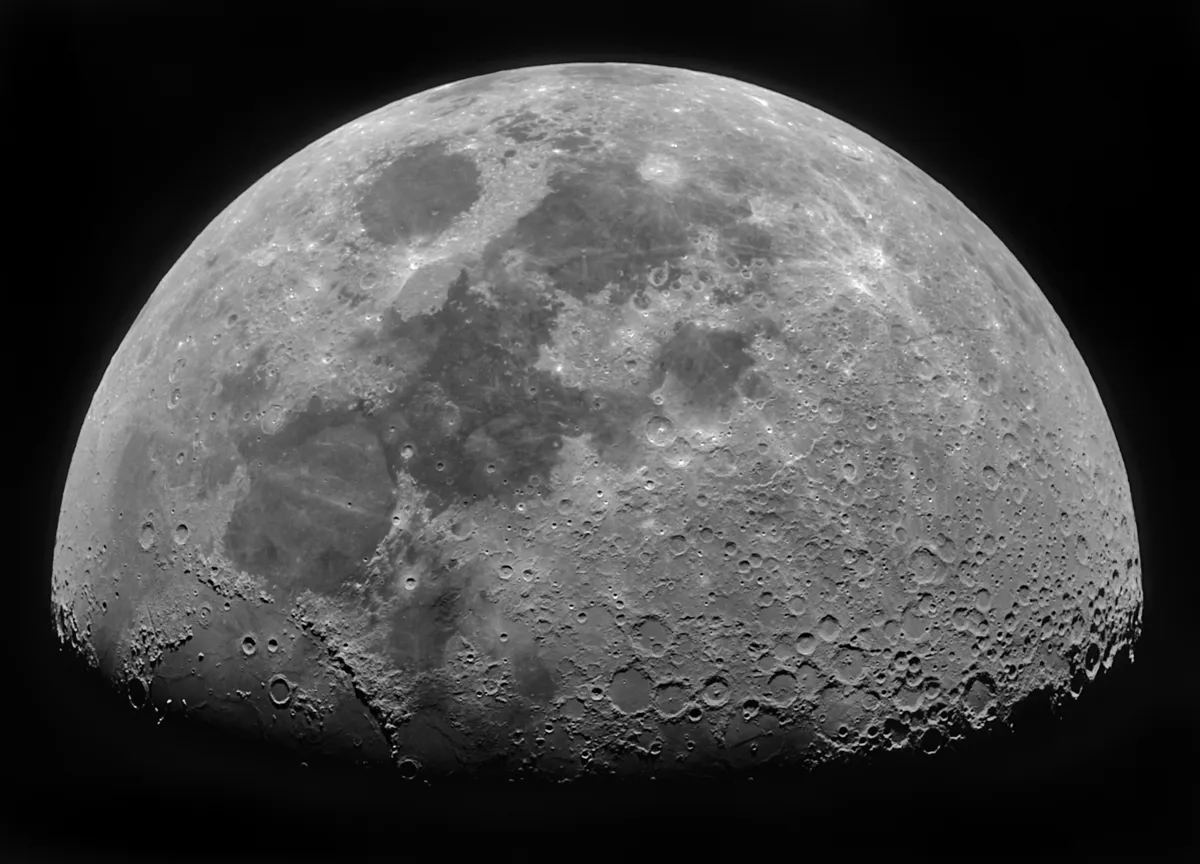 Summer Solstice Moon by Kevin Stewart, Alnwick, Northumberland, UK. Equipment: Opticstar 102mm refractor, qhyiiiL178m Camera, ir pass filter, Celestron avx mount