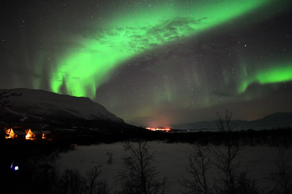 Aurora Eruption by Dan Bartley, Abisko, Sweden.