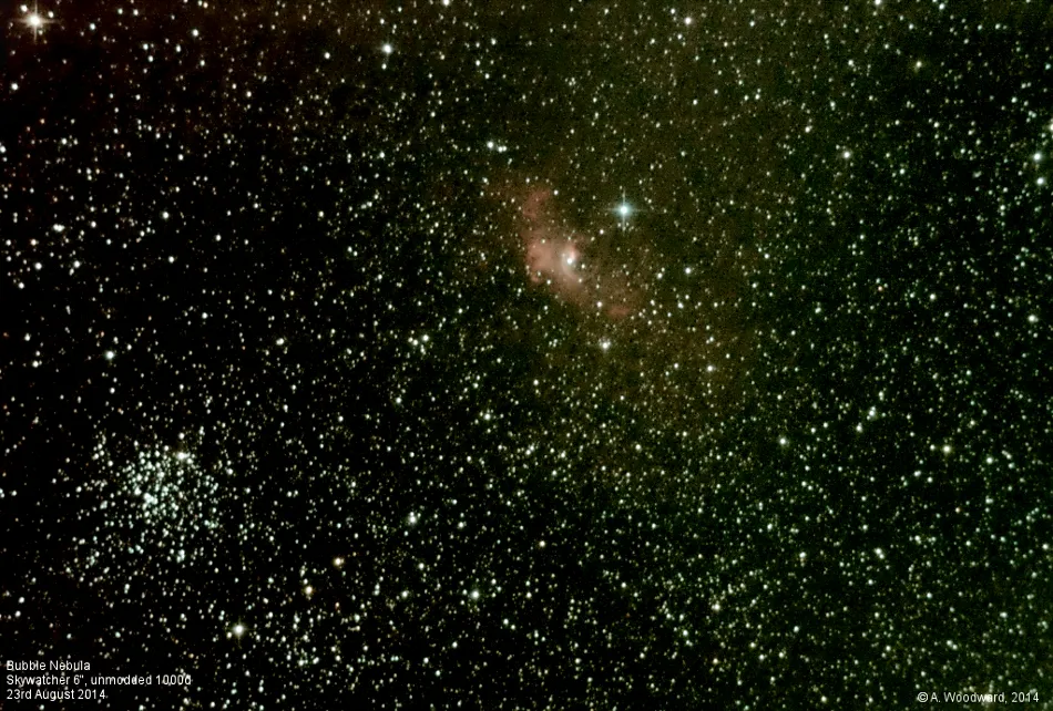 Bubble Nebula - NCG7635 by Alastair Woodward, Derby, UK.