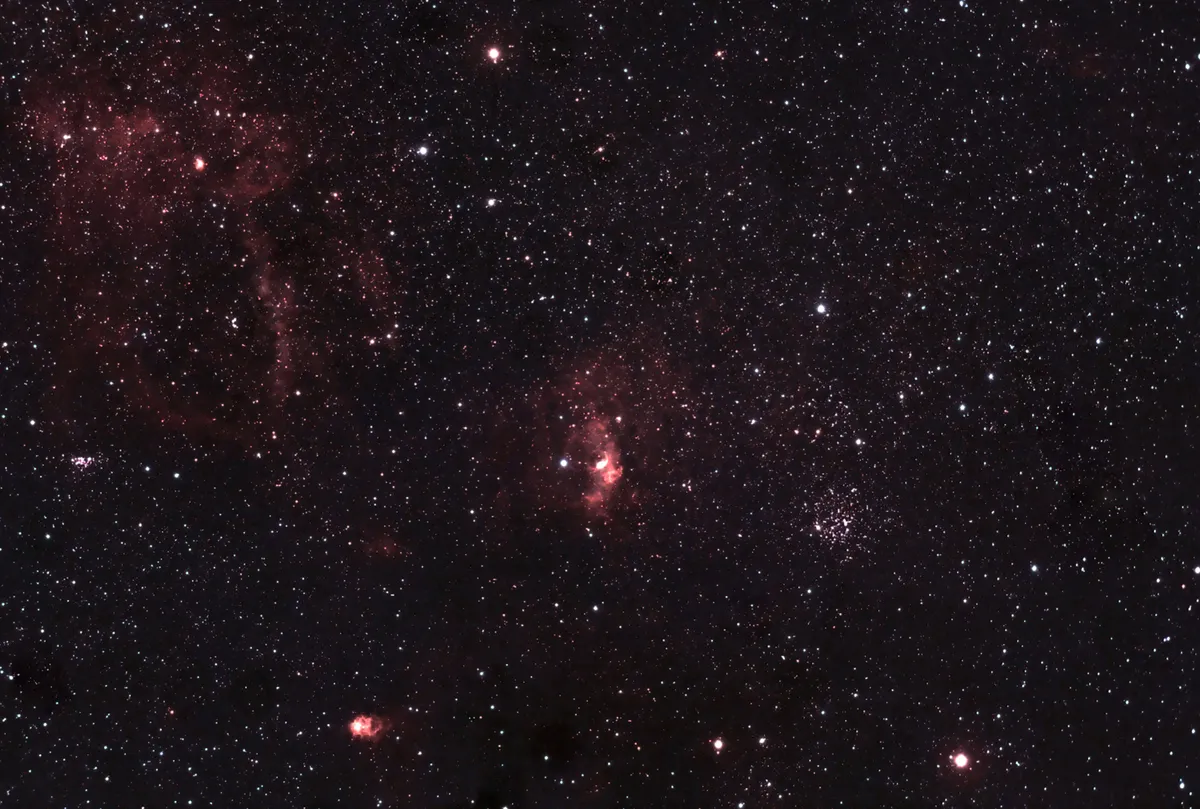 Bubble Nebula Wide field by David Slack, Newcastle Upon Tyne, UK.