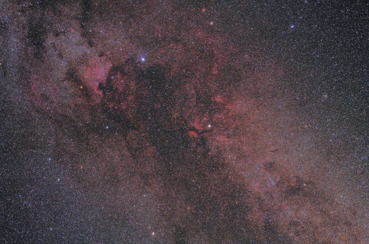 Cygnus Region by Kevin Stewart, Alnwick, Northumberland, UK. Equipment: Modded Canon 1100d, 50mm lens @f4,n iOptron Skytracker