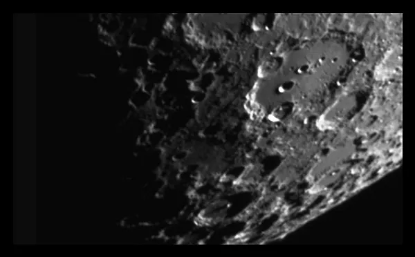 Clavius and Southern Highlands by Brian S Parker, Wales, UK. Equipment: 200mm Skywatcher, QHY5T CCD, NEQ6 mount.