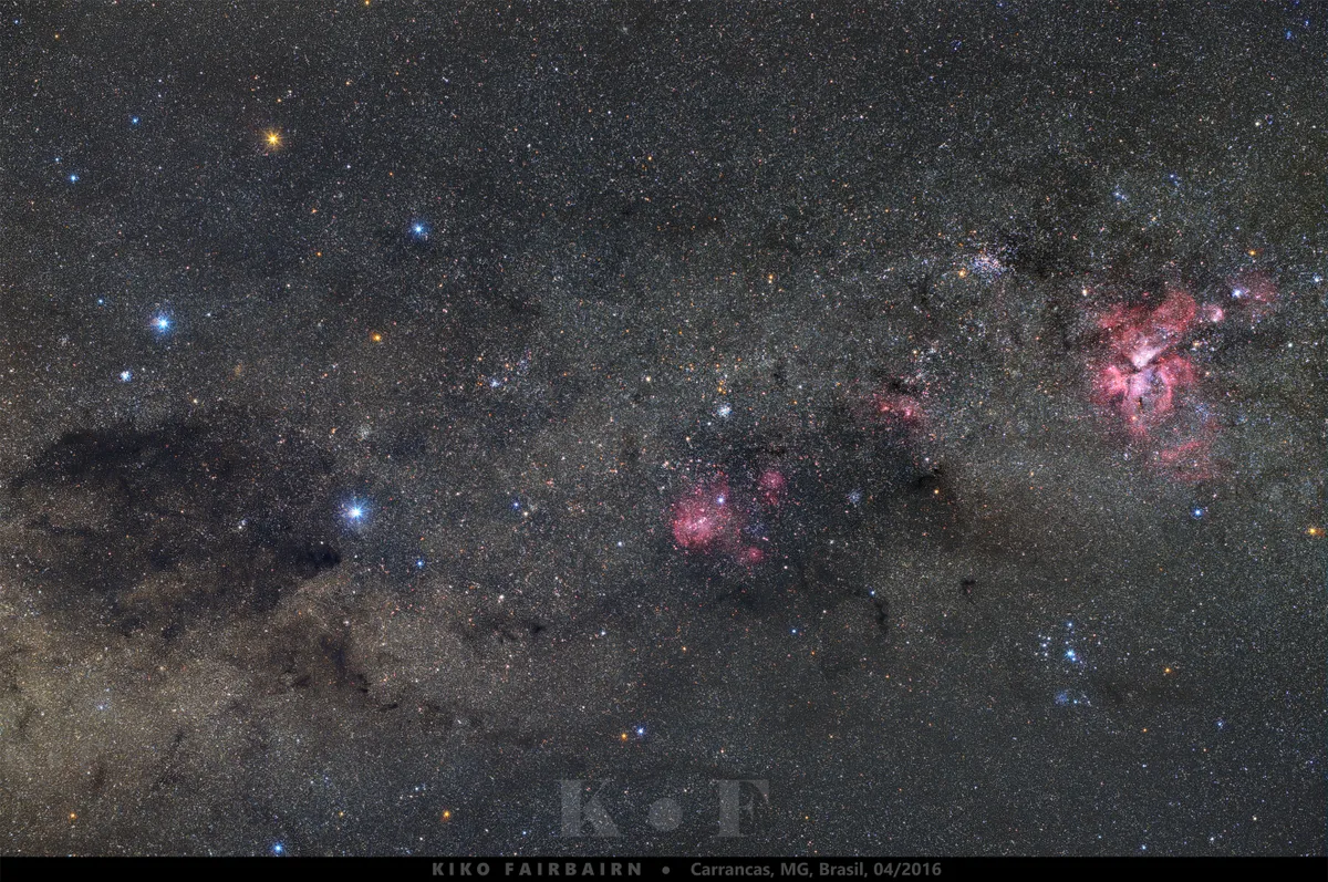 Southern Cross Eta Carinae & Lambda Centauri by Carlos Fairbairn, Rio de Janeiro, Brasil.