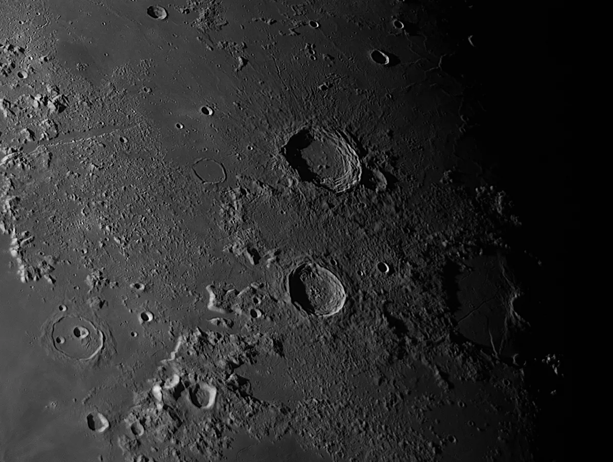 Cassini, Aristoteles and Eudoxus by Stephen Jennette, Morecambe, UK. Equipment: Celestron C11, EQ6, Point Grey Chameleon, Red Longpass Filter.