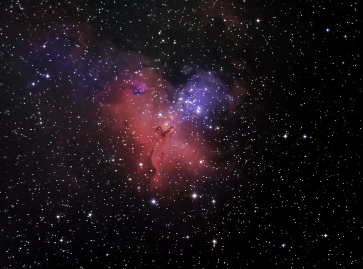The Eagle Nebula (M16) by Mark Casto, Halesworth, Suffolk, UK. Equipment: Sky-watcher 200p, EQ5 mount and dual axis control, Canon 350D modded, Backyard eos.