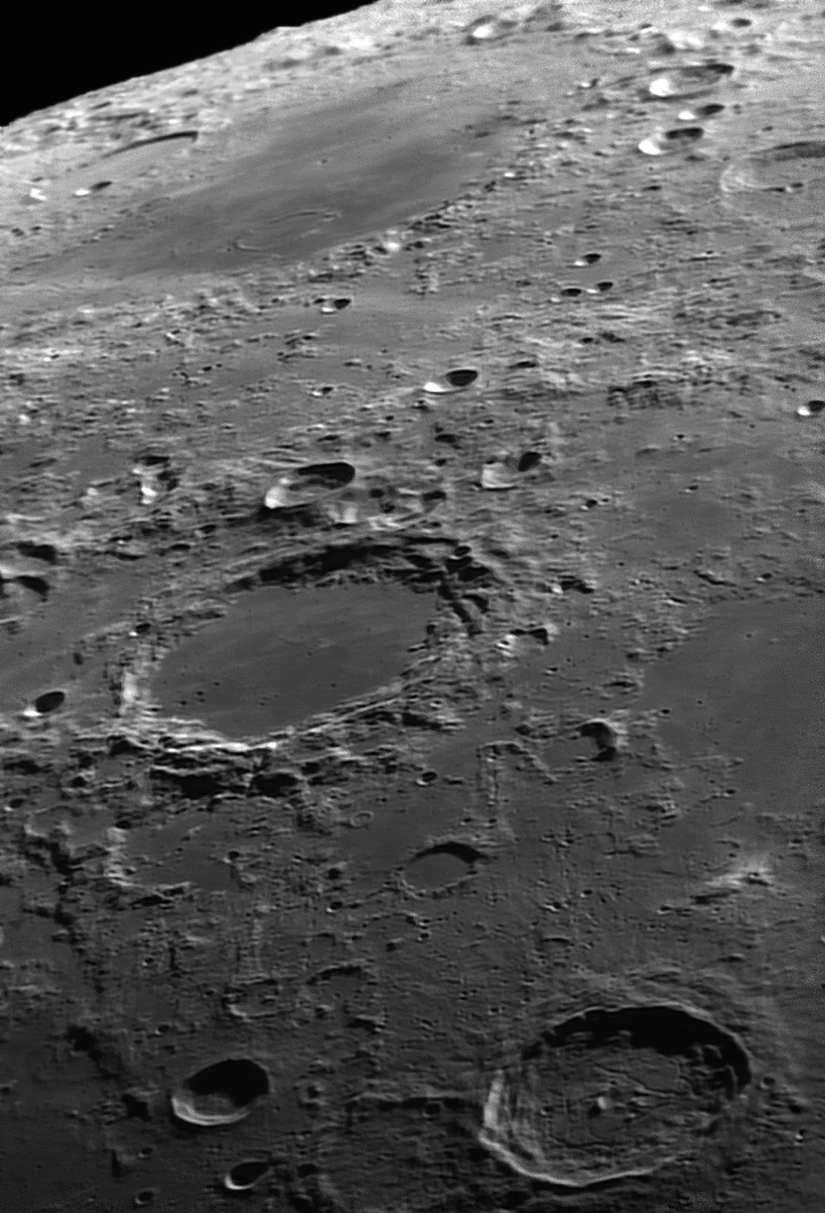 Endymion Crater and Surrounding Area by Chris Dignan, Oxfordshire, UK. Equipment: Celestron EdgeHD 8