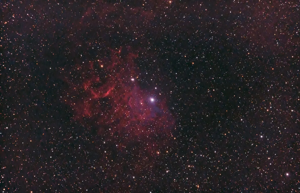 The Flaming Star Nebula by John Slinn, Loxwood, West Sussex, UK.