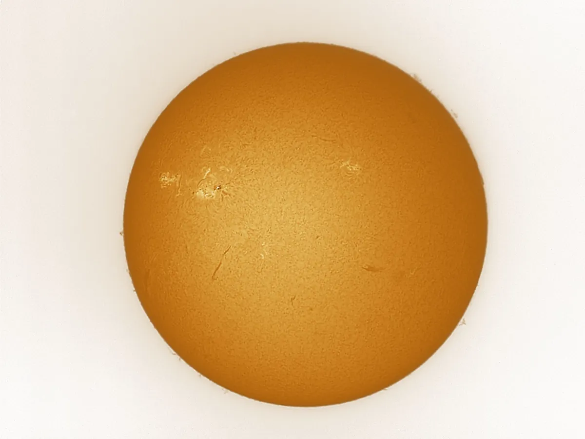 Sun Full Disc by Stuart Green, Preston, Lancashire, UK. Equipment: Coronado PST, DMK41 mono CCD.