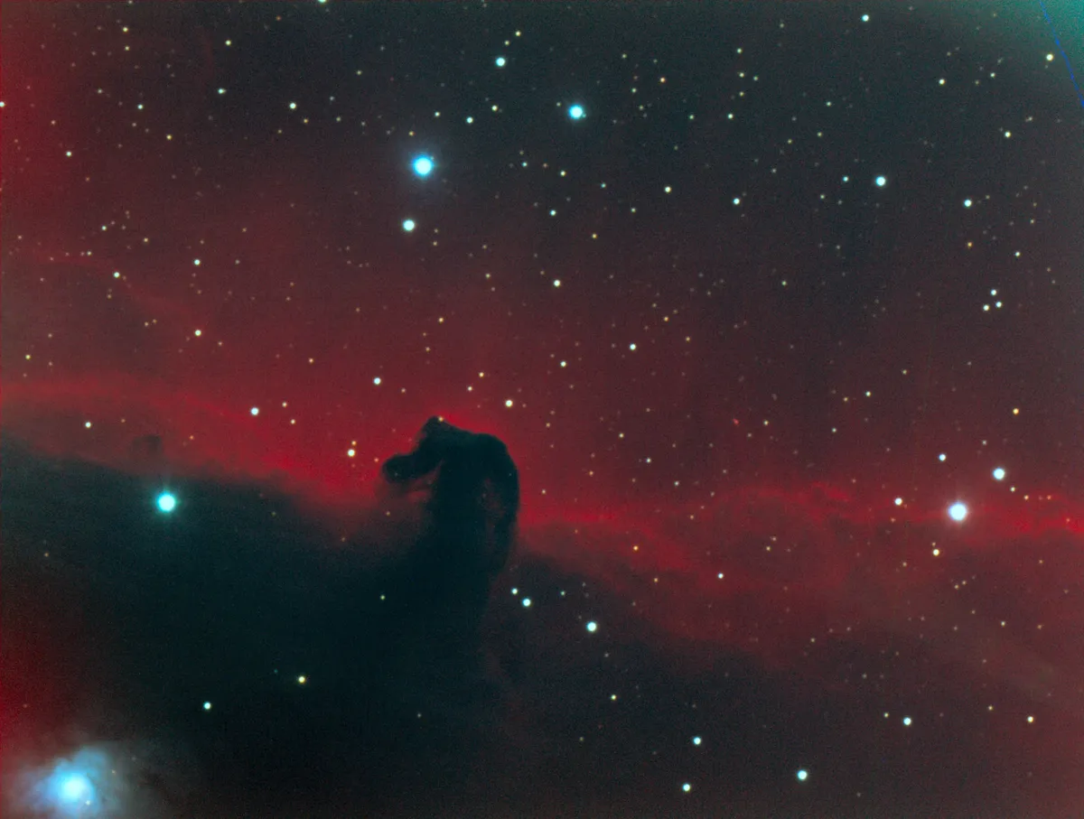 Horsehead Nebula by John Tonks, Pembrokeshire, UK. Equipment: 180mm Maksutov, ZWO 1600mm camera.